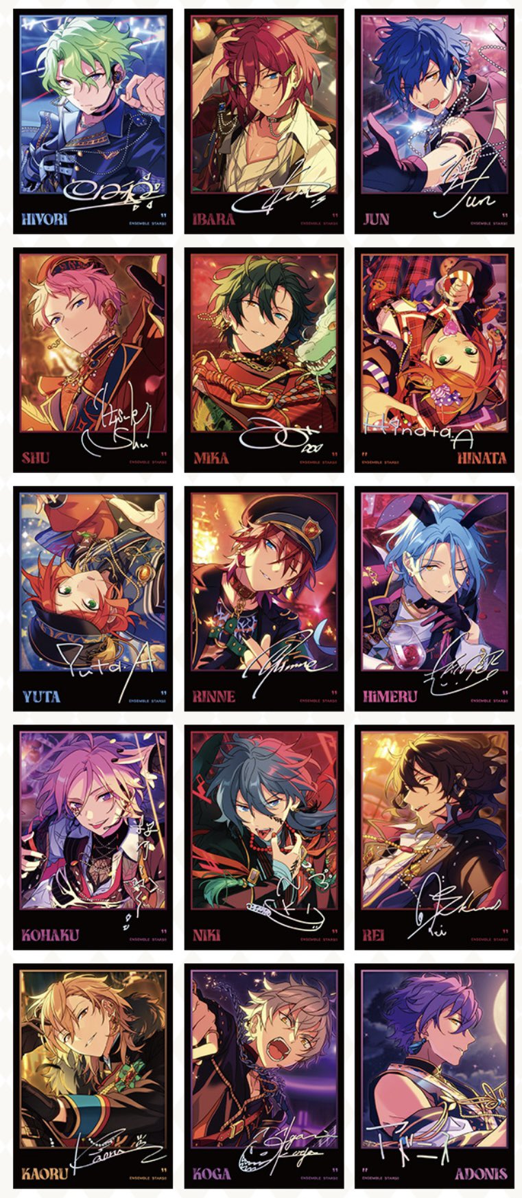 【店頭新品&再入荷】【偶像梦幻祭】中国　星幻時序ポラロイド　第三弾【在庫品】