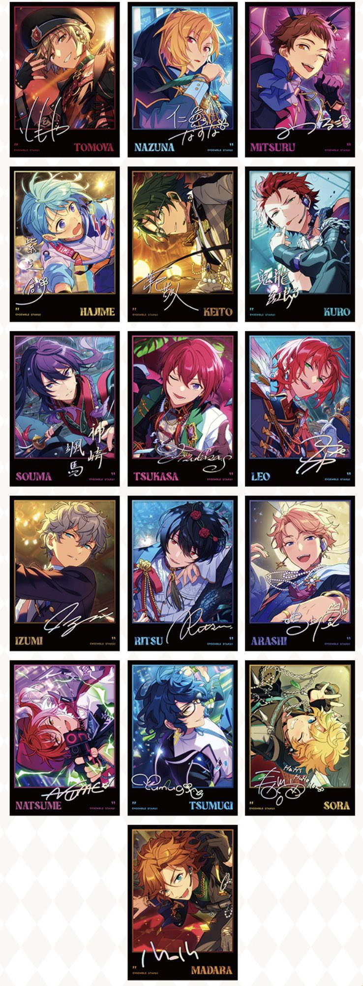 【店頭新品&再入荷】【偶像梦幻祭】中国　星幻時序ポラロイド　第三弾【在庫品】