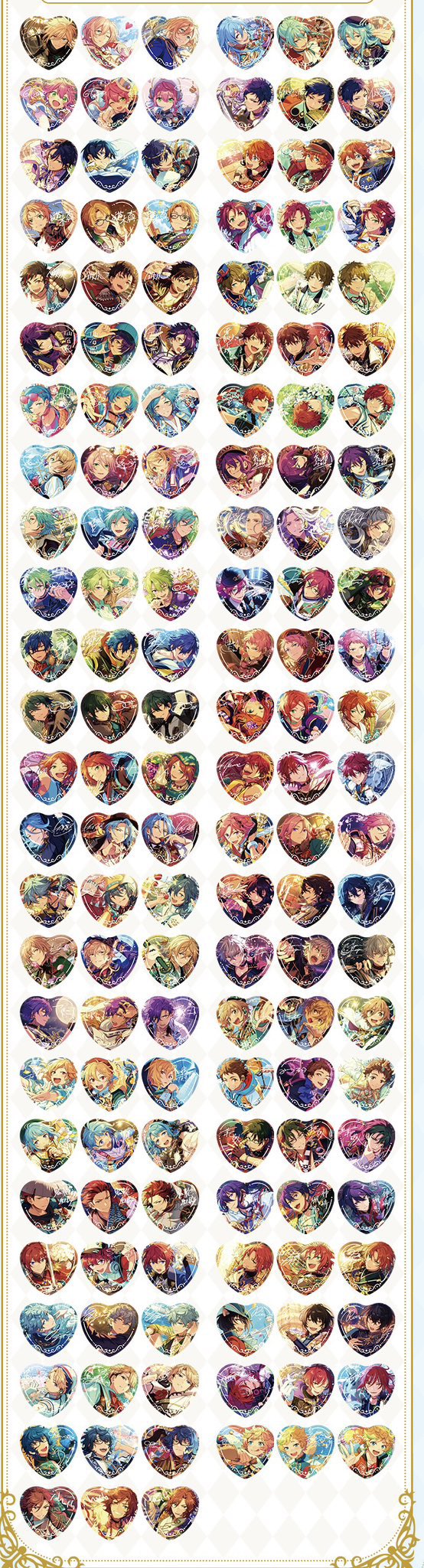 【在庫処分】【偶像梦幻祭】中国　傾心ハート缶バッジセット【在庫品】