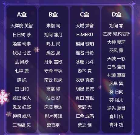 【在庫品】【偶像梦幻祭】中国　星輝色紙（アクリル製）